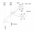 ART Gas desk holder for 1 LED/LCD monitor 10-32