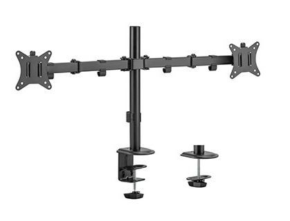 Gembird Adjustable desk 2-display mounting arm (rotate, tilt, swivel), 17 inches-32 inches, up to 9 kg