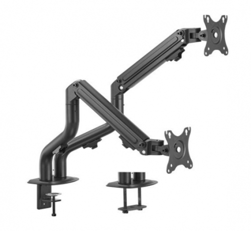 Gembird Adjustable desk 2-display mounting arm (tilting), 17 inches -32 inches, up to 8 kg