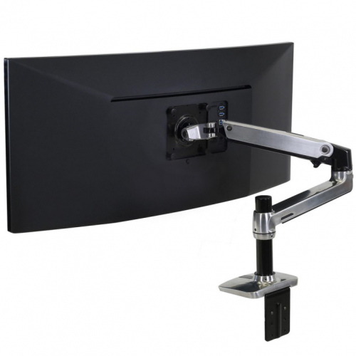 Ergotron LX DESK MOUNT LCD ARM POLISHED/32IN BLACK/WHITE VESA MIS-D