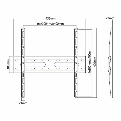 Economy TV mount Maclean, max VESA 400x400, 32-55