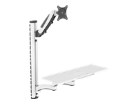 DIGITUS Workstation Monitor Keyboard Mouse Wall Mount 32inch 8kg VESA 75x75/100x100 white/black