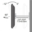 Techly Wall mount for LCD/LED 42-70 inches adjustable, 70 kg, black