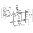 LogiLink TV corner wall mount, 37-70 39;, 45kg. max