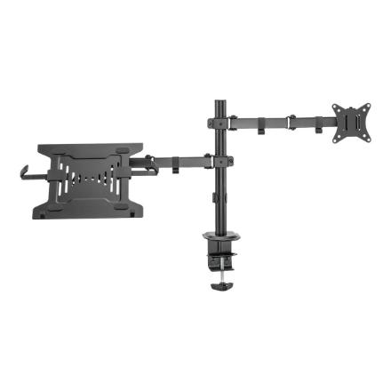 Digitus | Desk Mount | DA-90436 | Tilt, swivel, height adjustment, rotate | Maximum weight (capacity) 9 kg | Black DA-90436