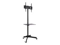 TECHLY 100730 Techly Mobile stand for TV LCD/LED/Plasma 23-55 25kg VESA tilting with shelf