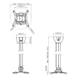 Vogels PPC1585 Projector ceiling  mount, White | Vogels | Projector Ceiling mount | Turn, Tilt | Maximum weight (capacity) 15 kg | White 7015851