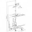 Maclean CPU monitor cart stand on wheels, MC-793 W