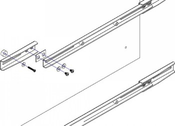 NEWSTAR VESA CONVERSION STRIPS - VESA 600X450 TO 800X450 - SILVER