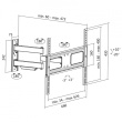 LogiLink TV wall mount, 37-70' tilt, swivel, 50kg max