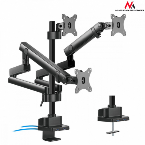 Maclean Triple Stand For 3 Monitor Screens MC-811