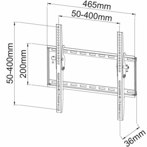 Techly Tilt Wall Mount for LED LCD TV 23-55 Black