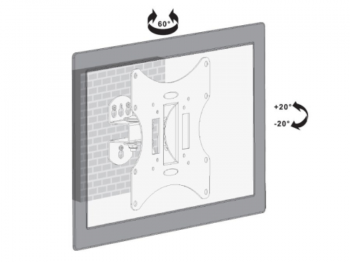 Maclean MC-501A Universal Wall TV Bracket 23-42