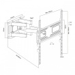 Maclean TV bracket for 21-75' 50kg, MC-788