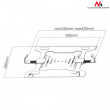 Maclean Laptop holder MC-764 - extension for spring brackets