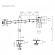 Maclean Double MMonitor Desk Holder MC-754N