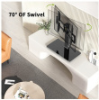 Techly TV stand 32-55 inches, 40 kg, swivel
