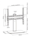 Techly TV stand 32-55 inches, 40 kg, swivel