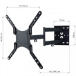 Techly Wall mount LCD/LED 23-55 double arm, 45kg, black