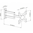 Techly Wall mount for TV LCD/LED/PDP double arm 19-37'' 25 kg VESA white