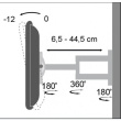 Techly Wall mount for TV LCD/LED/PDP double arm 19-37'' 25 kg VESA white