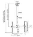 Techly Cilling projector holder 37-70inch 50kg regulation