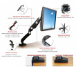 ART Desk handle on gas spring for 1 LCD monitor / LED 13-27 