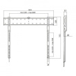 LogiLink TV wall mount, 43-80' fixed, 40kg max.