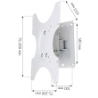 Techly TV wall mount 19-37 inches LED/LCD swivel tilt white