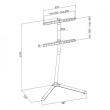 LogiLink TV stand with V-foot black