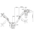 Gembird MA-WA2-01 monitor mount / stand 68.6 cm (27
