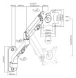 Gembird MA-WA1-02 Adjustable wall display mounting arm, 17”-27”, up to 7 kg
