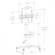 Techly ICA-TR228 multimedia cart/stand Black Flat panel