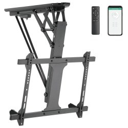 Techly Motorized Swivel Ceiling TV Mount Smart Home Integration for TVs from 32-70