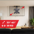 Maclean electric ceiling TV mount, TUYA support, max VESA 600x400, 90st swivel remote control, 23