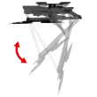 Maclean electric ceiling TV mount, TUYA support, max VESA 600x400, 90st swivel remote control, 23