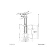 Neomounts FPMA-C020BLACK Monitor/TV Mount Ceiling | Adjustable Height, Tilt | 10-40 