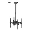 Neomounts NM-C440DBLACK Dual monitor/TV mount ceiling | Adjustable Height, Rotate, Tilt, Swivel | 32-60 