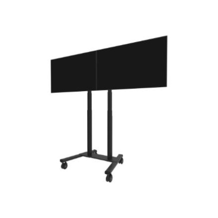 Neomounts Floor stand | ADM-875BL2 Dual screen adapter | Adjustable Height | 42-65 