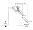 Neomounts NM-D775BLACKPLUS 10-49inch 1-18KG 75x75-100x100 h:27-60cm PIVOT FULL MOTION