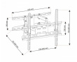 ART Bracket for TV 23-60 LED / LCD 45kg UX150 adjustable vertical/horizontal