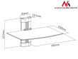 Maclean DVD shelf holder for single 8kg MC-663