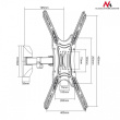 Maclean Brackets for TV MC-758 13-55 cali 30kg black