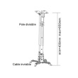Sunne | Projector Ceiling mount | PRO02S | Tilt, Swivel | Maximum weight (capacity) 20 kg | Silver PRO02S