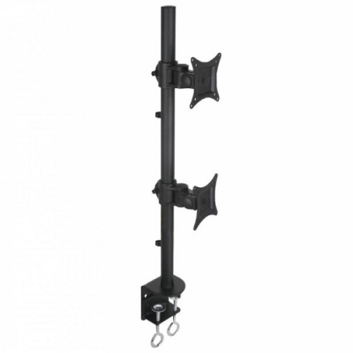 Techly Double twin desk LCD / LED desk stand 13-27 inch double, black