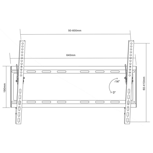 Maclean MC-605 TV Bracket Wall Holder Mount Monitor 32'' - 70