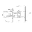 Maclean TV Mount, max VESA 600x400, 32-85