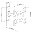 Techly Wall mount for TV LCD/L ED swivel 19-37inch 25kg
