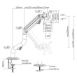 Gembird Adjustable desk display mounting arm (tilting), 17 inches -32 inches, up to 8 kg