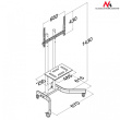 Maclean Professional TV stand trolley on wheels MC-739 max 40kg max 32-65 ''